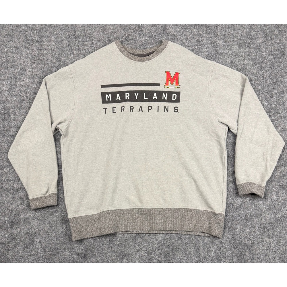 Under Armour Maryland Terrapins Sweatshirt Mens 2XL Gray Loose Fit Pullover